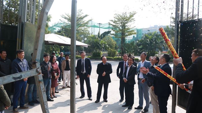 Chủ tịch HĐTV ông Nguyễn Đức Cây thăm và chúc tết công trường dự án Golden Park Tower